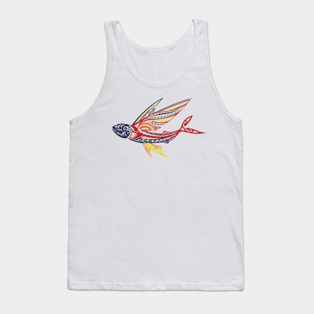 Abstract Flying Fish Tank Top by DezinerFiles